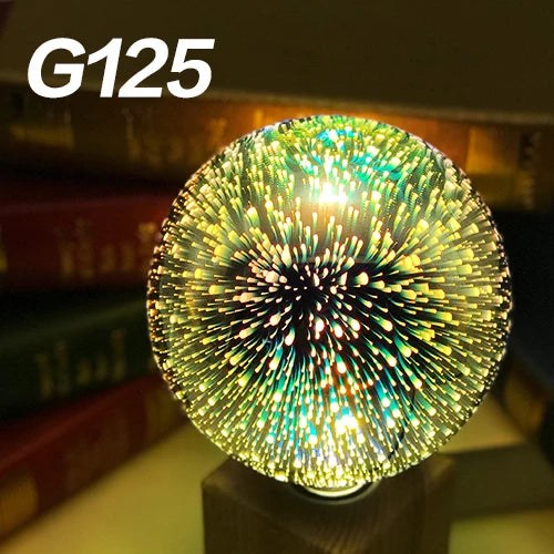 E27 LED Light Bulb 220V A60 ST64 G80 G95 G125 Novelty Indoor Holiday Christmas Decor Lighting 3D Decoration Firework Bulb Lamps